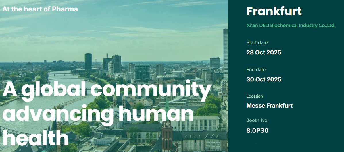 Xi'an Deli Biochemical va expune la CPhI Europe 2025 din Frankfurt, Germania